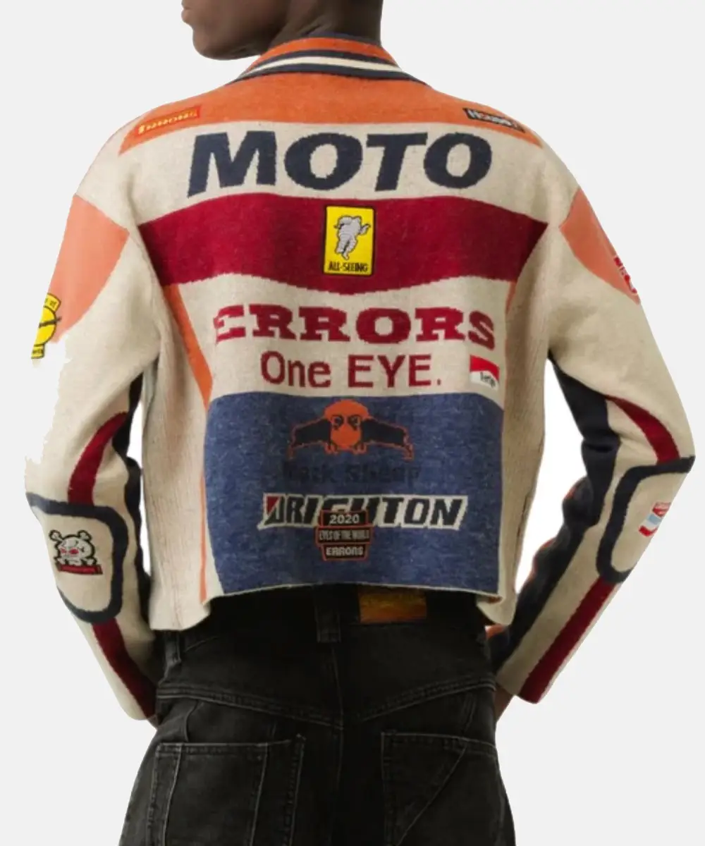 House of Errors Knitted Moto Jacket men