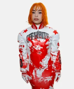 Ice Spice Off-White Varsity Jacket