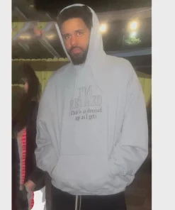 J.Cole I’m Retired Vetements Hoodie Grey For Unisex