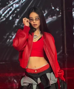 Jennie Kim Like JENNIE Red Jacket