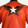 King of Fighters XIV Rock Howard Leather Jacket - Orange & White