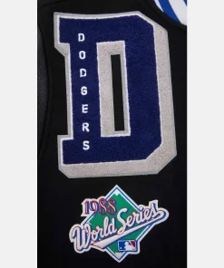 Magic Johnson Dodgers Los Angeles Black Varsity Jacket