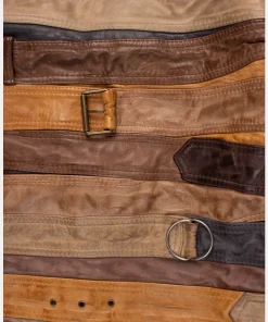 Men Margiela Belt Leather Jacket