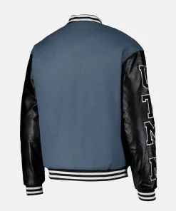  Men's UFC Blue Ulti-Man Full-Snap Varsity Jacket