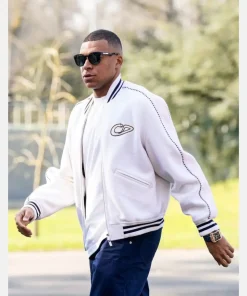 Real Madrid Kylian Mbappe Christian Dior Varsity Bomber Jacket