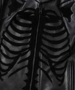 Shop Bones Flat-Track All Vanson Black Leather Biker Jacket