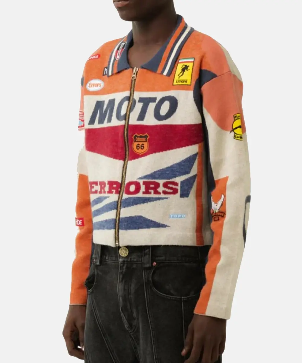 Shop House of Errors Knitted Motorcycle Racing Jacket