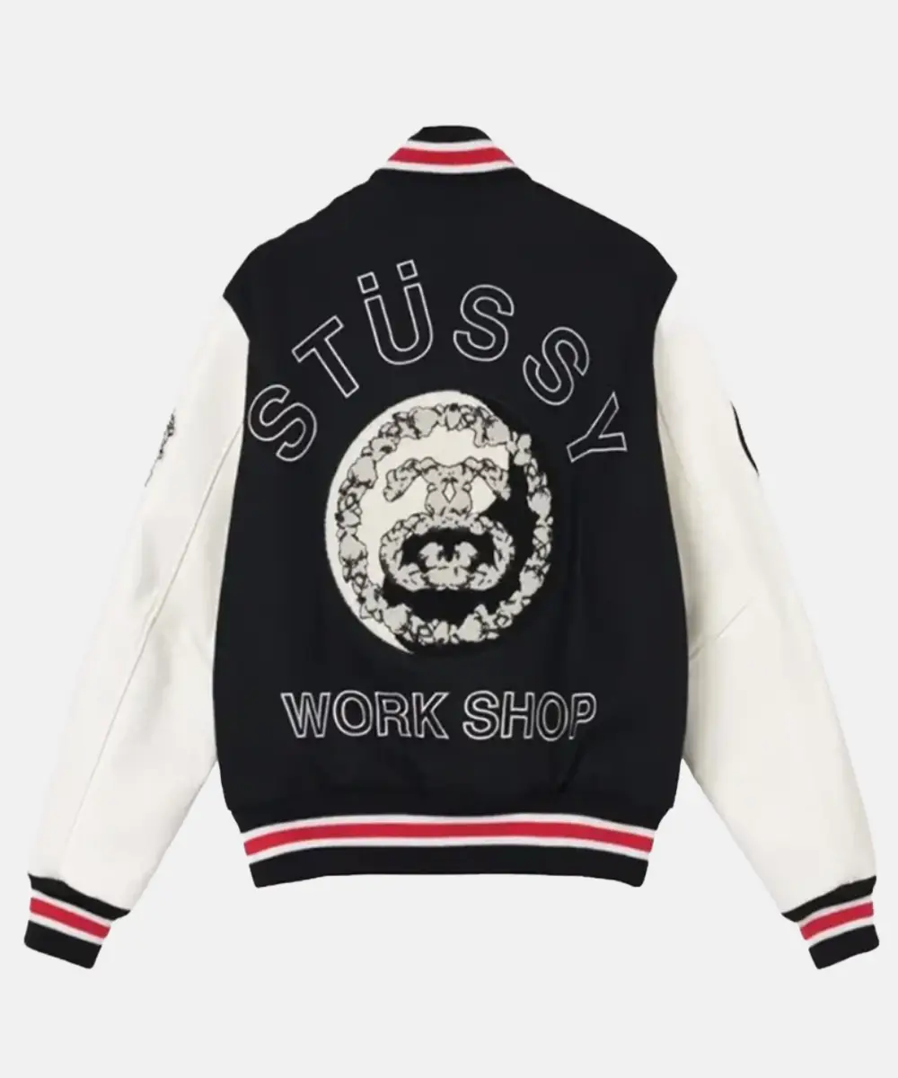 Stussy x Denim Tears X Our Legacy Varsity Jacket White