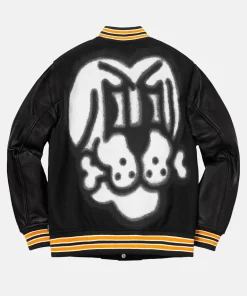 Supreme Bone Black Varsity Jacket men