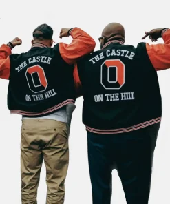 Will Smith Way Philadelphia The Castle On the Hill Varsity Jacket Black and Orange