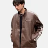 Y2K American Brown Leather Jacket
