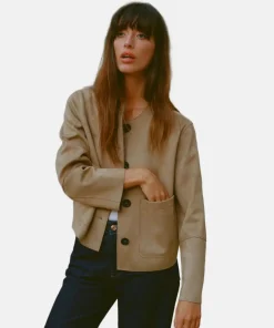 Zara Brown Faux Suede Jacket