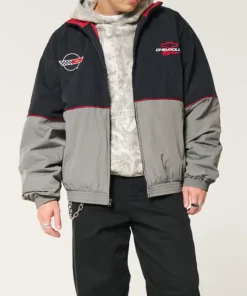 men Hollister Chevrolet Racing Track Jacket