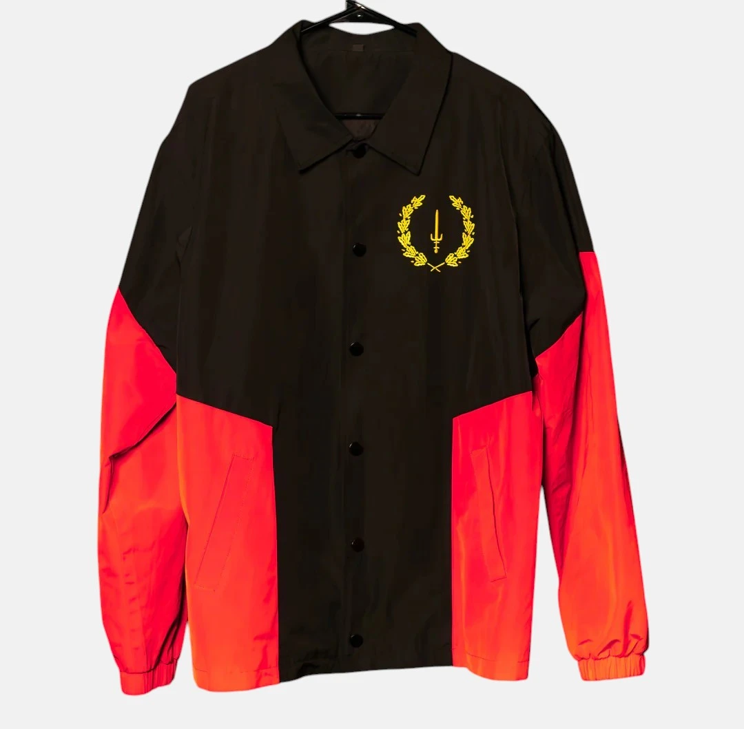 American Heritage Black Flag Red Black Jacket