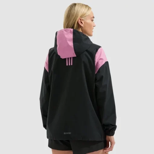 Arsenal Adidas Golf Rain Black Hooded Jacket For Women