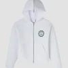 Athletics club split ovo full zip hoodie white
