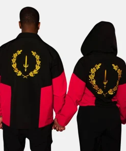 Black American Heritage Sign Logo Flag Jacket