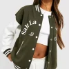 Boohoo Salt Lake Colour Block Varsity Jacket
