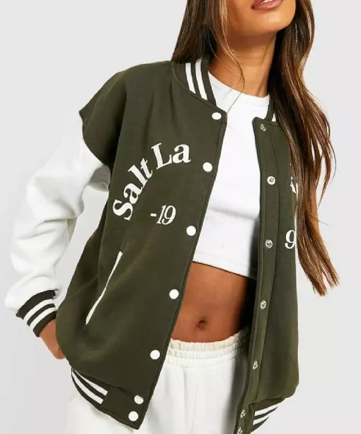 Boohoo Salt Lake Colour Block Varsity Jacket