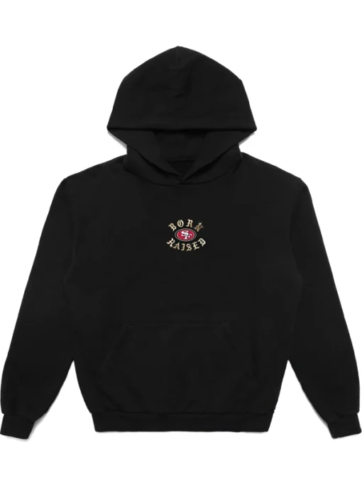 Born x raised san francisco 49ers chrome rocker black pullover hoodie