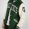 Boston celtics green and off white jacket