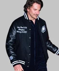 Bradley cooper eagles black varsity jacket