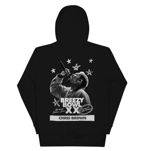 Breezy Bowl XX Tour Chris Brown Merch Black Hoodie