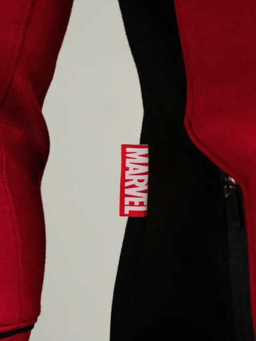 Deadpool hoodie red and black