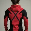 Deadpool performance hoodie red and black