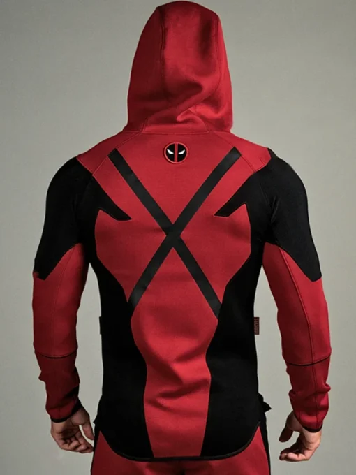 Deadpool red and black hoodie