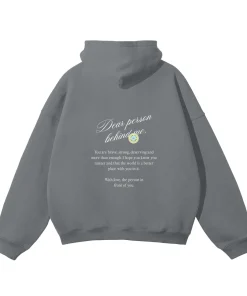 Dear Person Behind Me Black Hoodie Gray