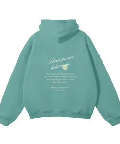 Dear Person Behind Me Black Hoodie Green