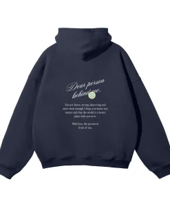 Dear Person Behind Me Black Hoodie Navy