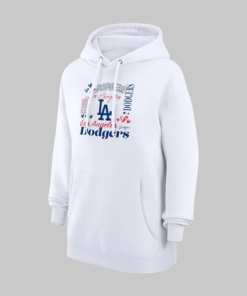 Dodgers g iii 4her by carl banks collage team white hoodie