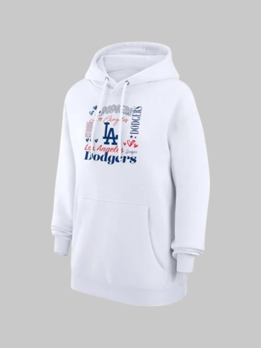 Dodgers g iii 4her by carl banks collage team white hoodie