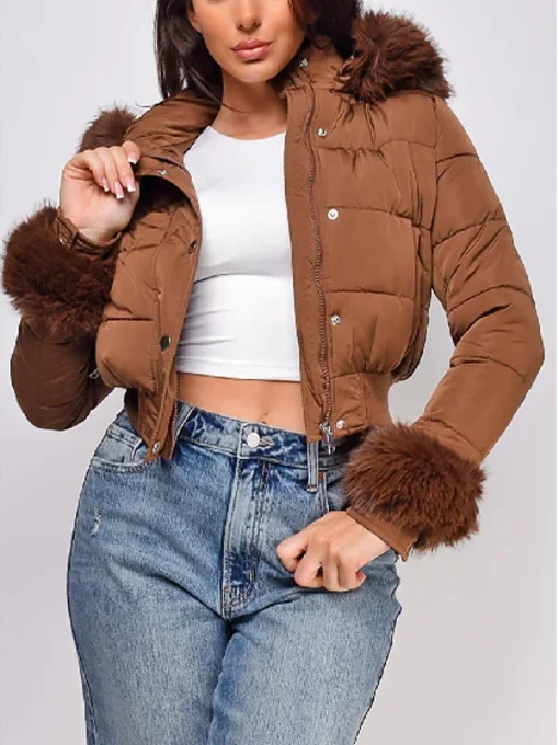 Dope thief liz caribel sierra brown fur jacket