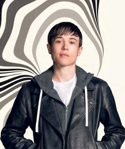 Elliot page the umbrella academy viktor hargreeves black jacket 43167