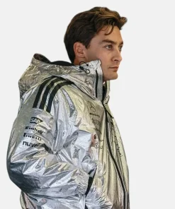 George Russell Shiny Silver Jacket