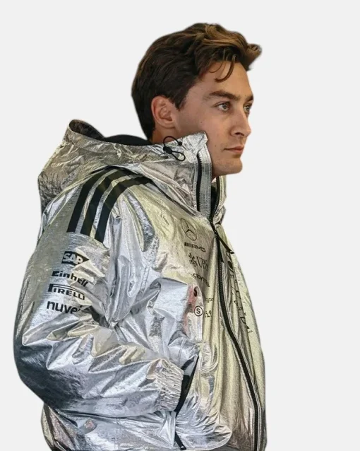 George Russell Shiny Silver Jacket