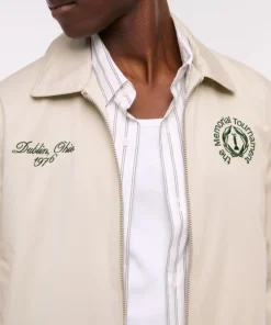 Heren Memorial Tournament Cropped Zip Off White Jacket