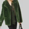 High potential kaitlin olson green fur coat