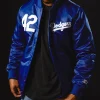 Jackie robinson dodgers jacket blue