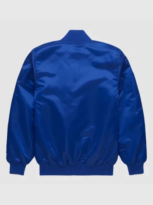 Jackie robinson dodgers satin blue starter jacket
