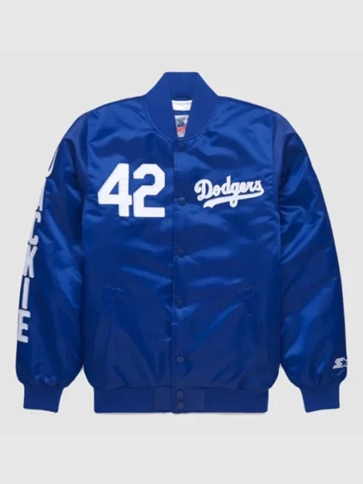 Jackie robinson los angeles dodgers 42 jacket blue