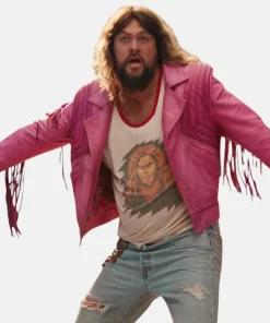 Jason Momoa A Minecraft Movie Pink jacket