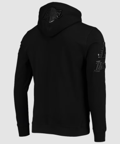 Los-Angeles-Lakers-Triple-Black-Gloss-Pullover-Hoodie