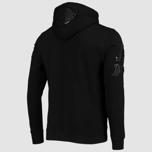 Los-Angeles-Lakers-Triple-Black-Gloss-Pullover-Hoodie
