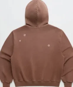 Madhappy-Crystal-Flower-Brown-Zip-Up-Hoodie