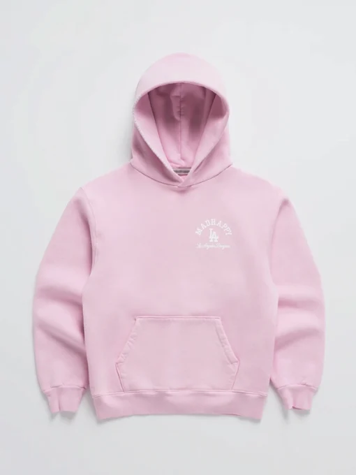Madhappy dodgers fleece hoodie pink