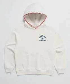 Madhappy dodgers fleece hoodie white